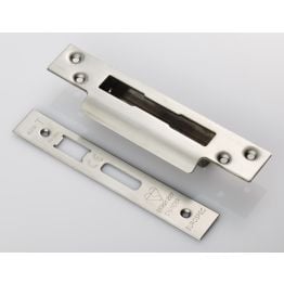 Easi T Forend Strikes & Fixing Pack To Suit Bs Cylinder Sashlock-Satin Stainless Steel-Square Forend - Satin Stainless Steel