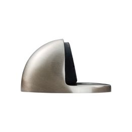 Oval Floor Mounted Door Stop - Satin Nickel