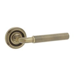 Elise Door Handle in Antique Brass - By Frelan Hardware - JV650AB