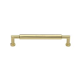 Heritage Brass Cabinet Pull Bauhaus Round Design 101mm CTC Polished Brass Finish