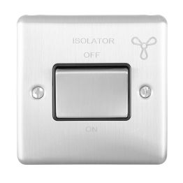Eurolite Enhance Decorative Fan Switch Satin Stainless Steel