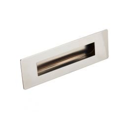 Steelworx Rectangular Flush Pull - Bright Stainless Steel