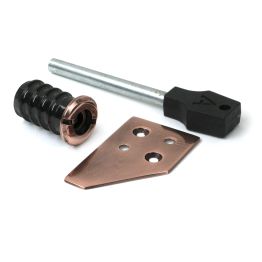 Polished Bronze Key-Flush Sash Stop