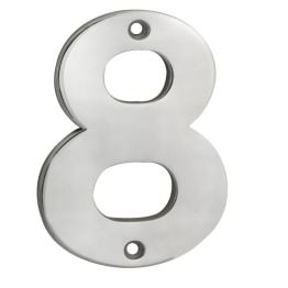 Numerals Number 8  - Satin Stainless Steel