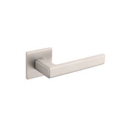 Tupai Rapido 5S Line Portel Lever Door Handle on 5mm Slimline Square Rose - Pearl Nickel