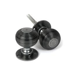 Pewter Heavy Beehive Mortice/Rim Knob Set