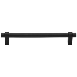 Heritage Brass Cabinet Pull Industrial Design 256mm CTC Matt Black Finish