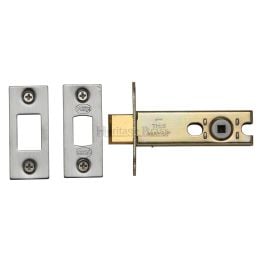 York Architectural Tubular Bathroom Deadbolt 3" Satin Chrome/Nickel Finish
