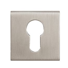 Tupai Rapido Curva/QuadraLine Euro Escutcheons on Square Rose - Pearl Nickel