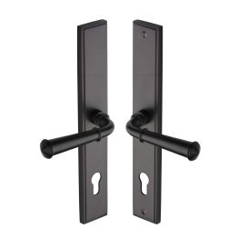 Heritage Brass Multi-Point Door Handle Lever Lock Colonial LH Design Matt Bronze finish