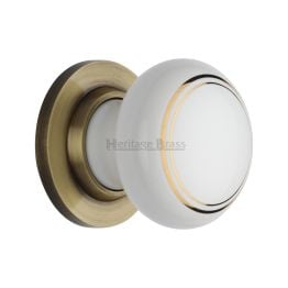 Gold Line Knob with Antique Brass base