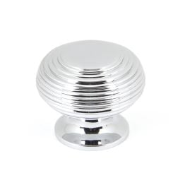 Polished Chrome Beehive Cabinet Knob 40mm