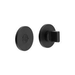 CR-802 Black Thumb Turn & Lock Round Rose - By Frelan Hardware - CR-802A7MB