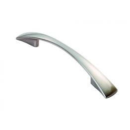 Waisted Flat Bow Handle 96mm - Satin Nickel