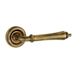 Camille Door Handle on Rose Antique Brass - By Frelan Hardware - JV651AB