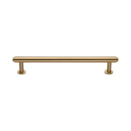 Heritage Brass Cabinet Pull Step Design with 16mm Rose 160mm CTC Satin Brass finish