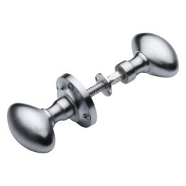 Heritage Brass Suffolk Rim Knob Satin Chrome finish