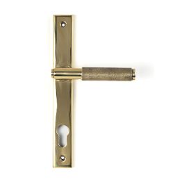Polished Brass Brompton Slimline Lever Espag. Lock Set