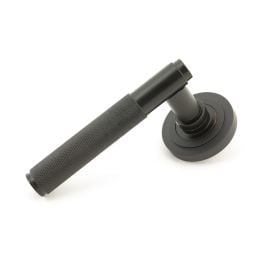 Aged Bronze Brompton Lever on Rose Set (Art Deco)