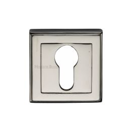 Heritage Brass Euro Profile Cylinder Escutcheon Polished Nickel finish