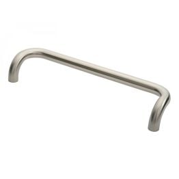Cranked Pull Handle 450mm Centres - Satin Stainless Steel