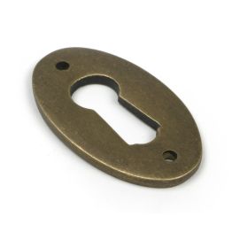 Burnished Brass Oval Escutcheon