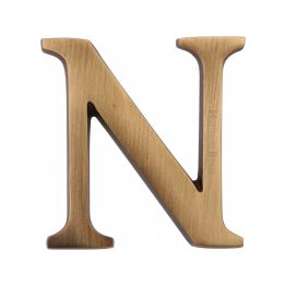 Heritage Brass Alphabet N Pin Fix 51mm (2") Antique Brass Finish