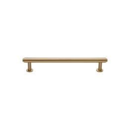 Heritage Brass Cabinet Pull Step Design with 16mm Rose 96mm CTC Satin Brass finish