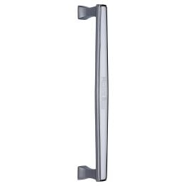Heritage Brass Door Pull Handle Deco Design 305mm Polished Chrome Finish