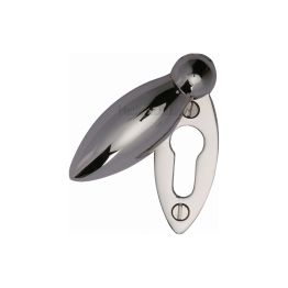Heritage Brass Covered Keyhole Oval Polished Nickel finish