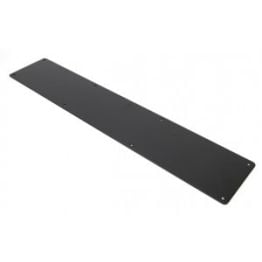 Atlantic Kick Plate Radius Corner Pre drilled with screws 880mm x 150mm - Matt Black