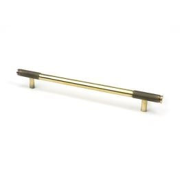 Aged Brass Half Brompton Pull Handle - Large