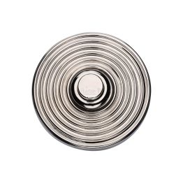 Heritage Brass Reeded Bell Push Polished Nickel finishUK Registered Design Number 6229240