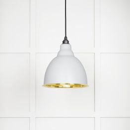 Smooth Brass Brindley Pendant in Flock