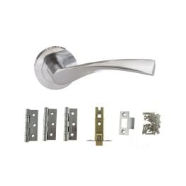 Atlantic Aqua Dorpac (3" Latch, 3"x2" Hingesx3) - Satin Chrome