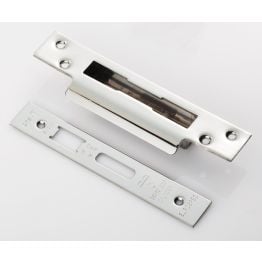 Forend Strike & Fixing Pack To Suit Bs8621 Cylinder Sashlock-Bright Stainless Steel-Square Forend - Bright Stainless Steel