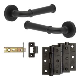 Complete Classic Door Handle Pack - Internal Doors - Black - By Frelan Hardware - JE-A4B-MB