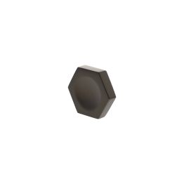 Millhouse Brass Pennington Hexagonal Finger Pull Cabinet Knob Handle - Urban Dark Bronze
