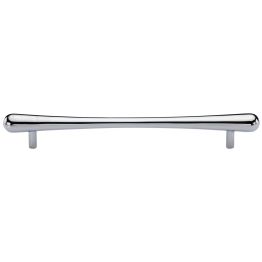 Heritage Brass Cabinet Pull T-Bar Raindrop Design 256mm CTC Polished Chrome Finish