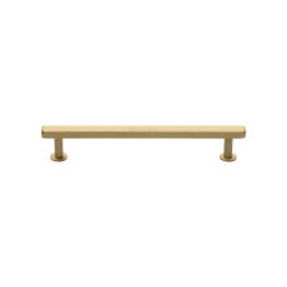 Heritage Brass Cabinet Pull Hexagon Design with 16mm Rose 128mm CTC Satin Brass finish