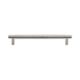 Heritage Brass Cabinet Pull Partial Knurl Design 160mm CTC Polished Nickel finish
