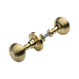 Heritage Brass Reeded Rim Knob Polished Brass finish