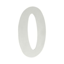 150mm Numerals SSS Finish 150mm Satin Stainless Steel No. 0 - By Frelan Hardware - JNSS-0