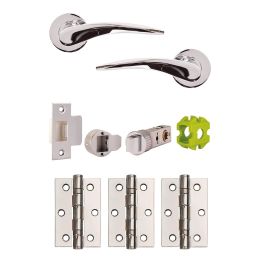 Jigtech Vecta Passage Door Pack Polished Chrome - JTB72020