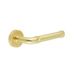Midtown Satin Brass lever on rose - By Frelan Hardware - JV853SB