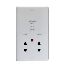 Eurolite Enhance White Plastic Shaver Socket White