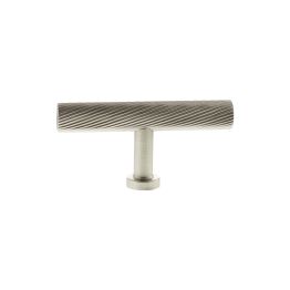 Millhouse Brass Paddington Spiral T-Bar Cabinet Knob Handle - Satin Nickel