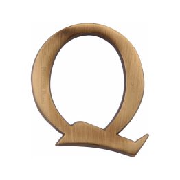 Heritage Brass Alphabet Q Pin Fix 51mm (2") Antique Brass Finish