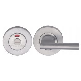 Heritage Brass Indicator Turn & Release for Bathroom Doors Satin Chrome finish