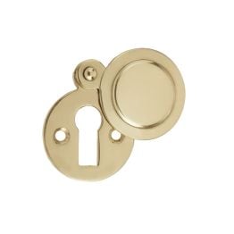 Jedo Round Covered Escutcheon 32mm Polished Brass - By Frelan Hardware - JV42PB